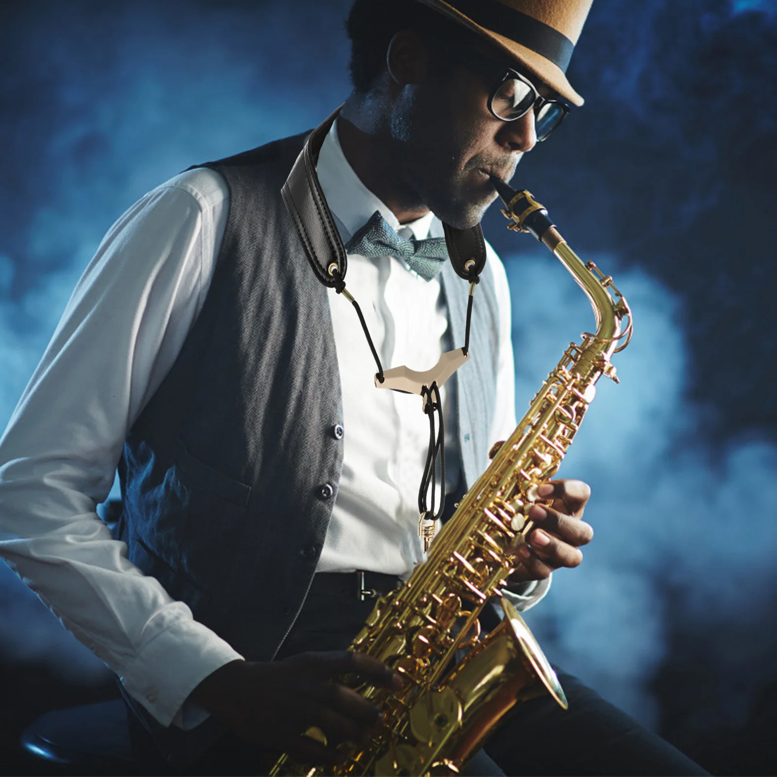 

Adjustable Saxophone Strap Comfortable Durable Lightweight Simple Design Good Load-Bearing Capacity Effective Playing