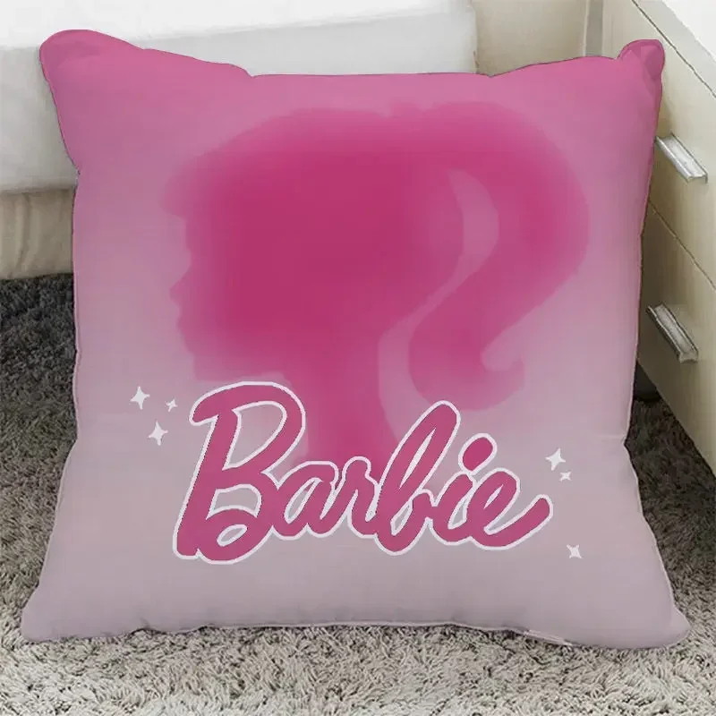 Anime Barbie Pillow Cartoon Cute Women Office Chair Seat Cushion Kawaii Bedroom Sofa Soft Pillow Detachable Cleanable Kids Gift