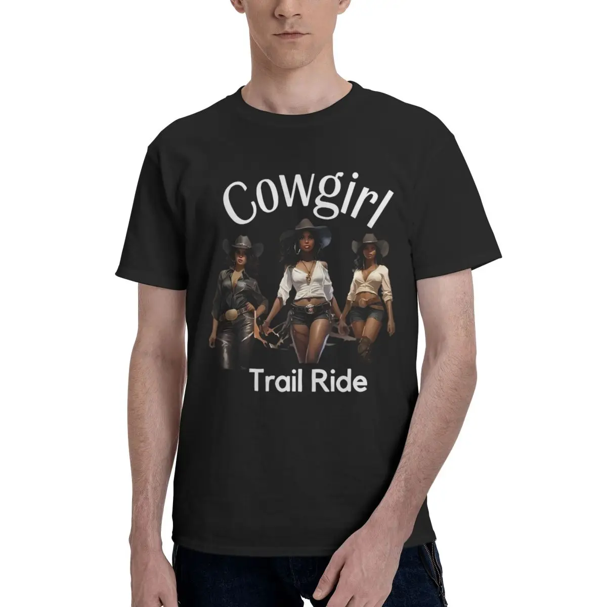 Cowgirl Trail Ride Adventure Unique Movement High grade Title Tshirt Leisure Eur Size