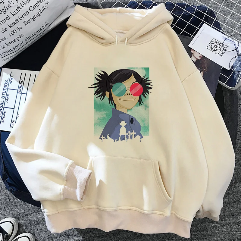 Gorillaz hoodies women gothic sweat y2k streetwear aesthetic tracksuit clothing women streetwear Hood