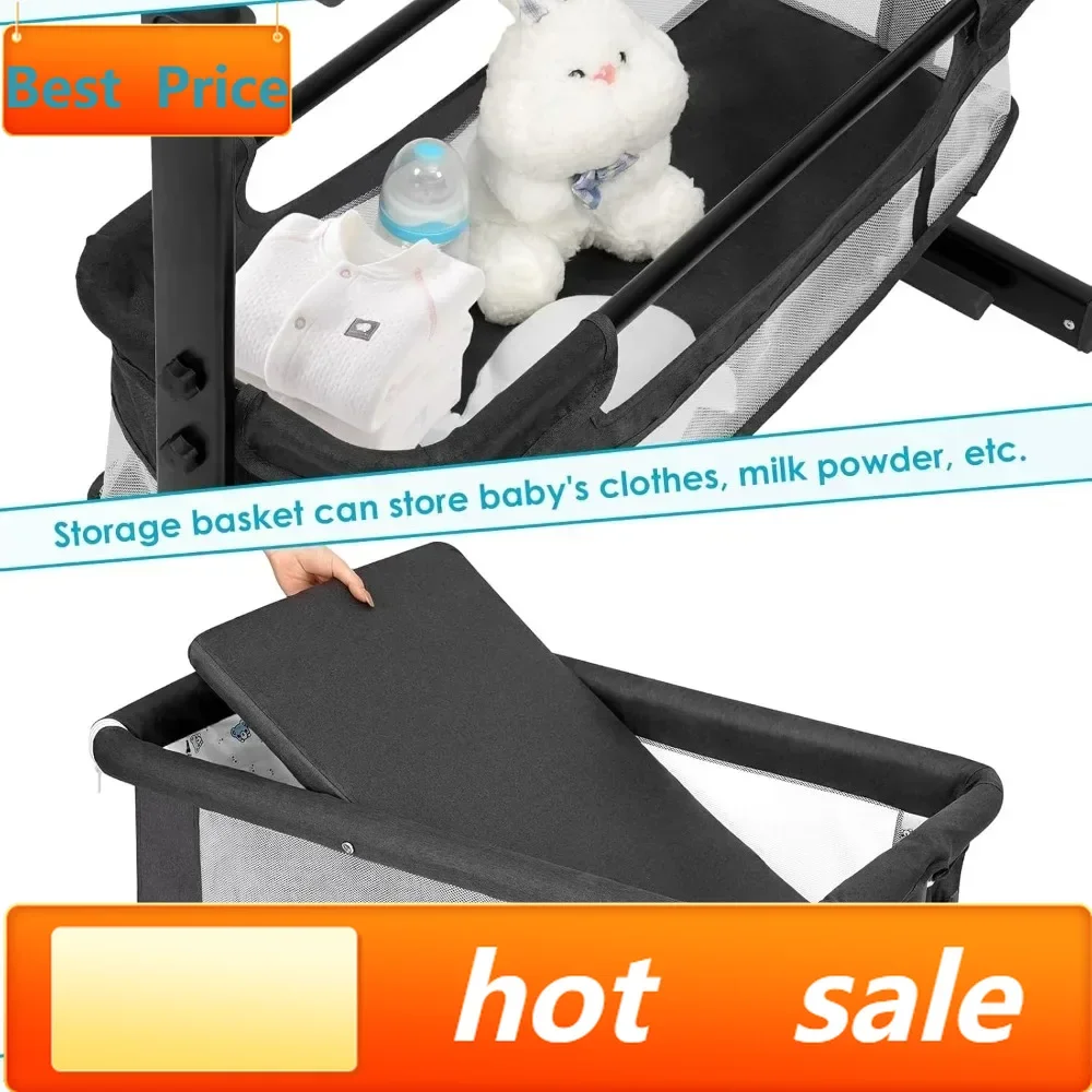 BestsellerBaby Bassinet, Baby Basinet Bedside Sleeper, Easy to Fold Portable Crib Side Bassinet 2025new Style Girl/boy bassinets