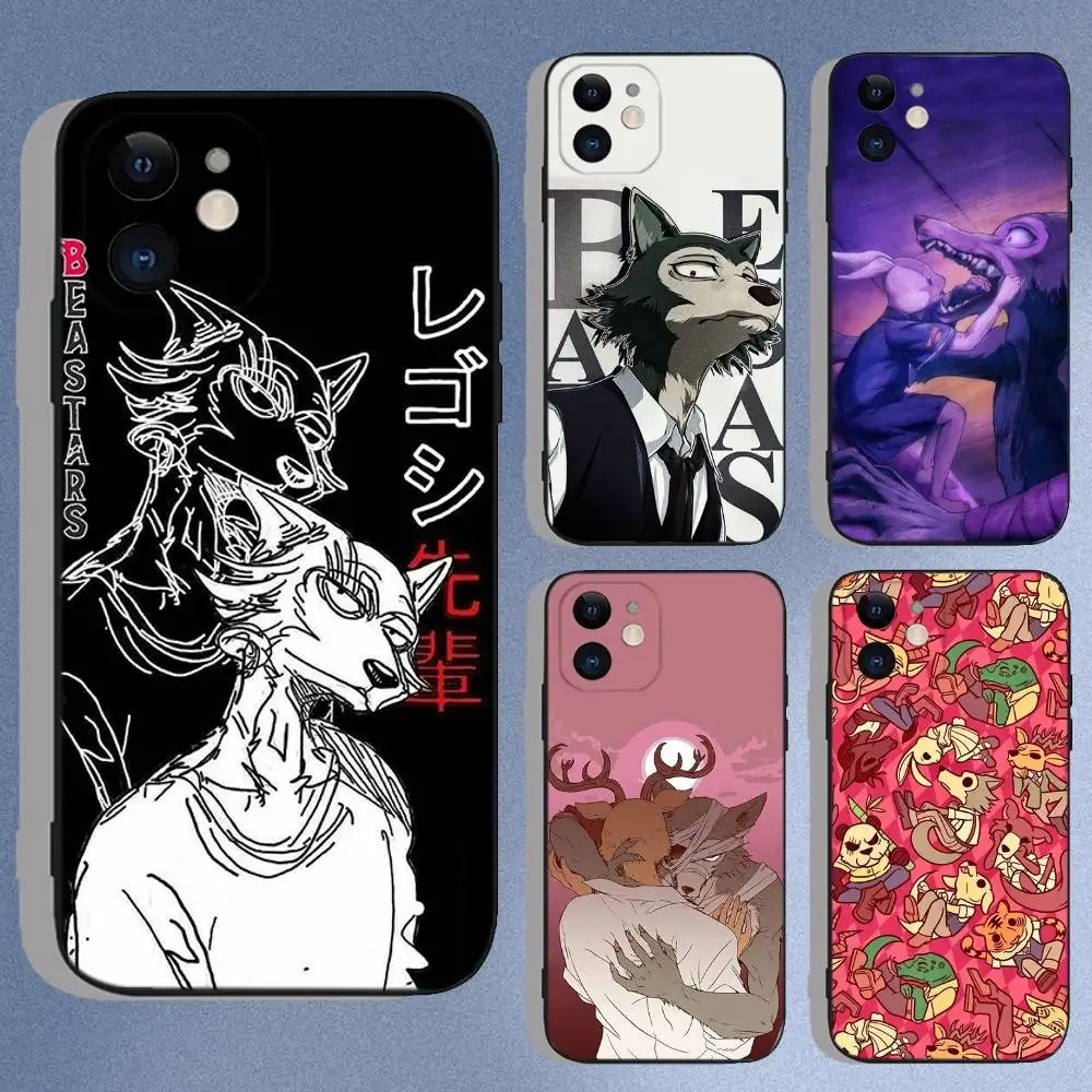 

B-Beastars Anime Phone Case For iPhone 16e,16,15,14,13,12,11,XS,XR,X,8,7,Pro,Max,Plus,Mini Silicone Black Funda Shell