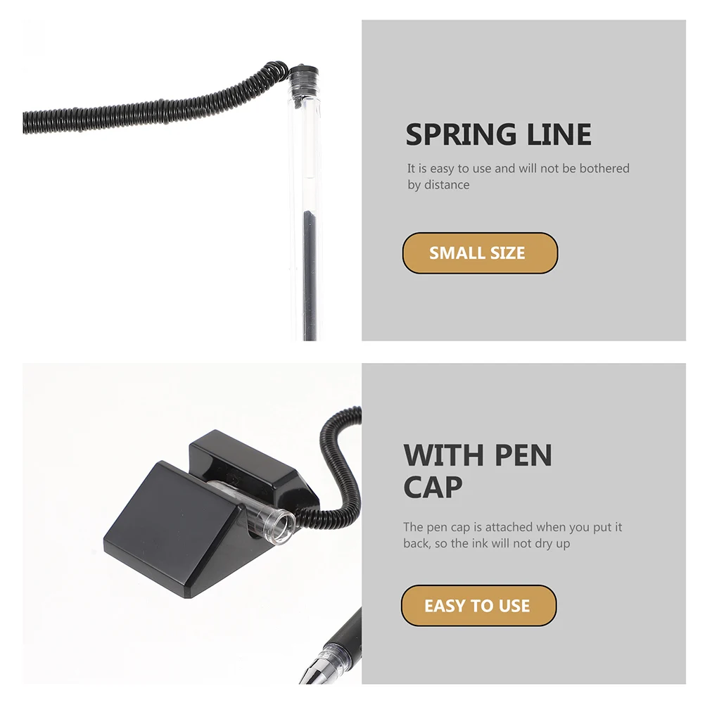

4 Pcs Pen Taichung Reception Desktop Fine Tip Pens Gel Ink Sticky Office Counter Abs with Base