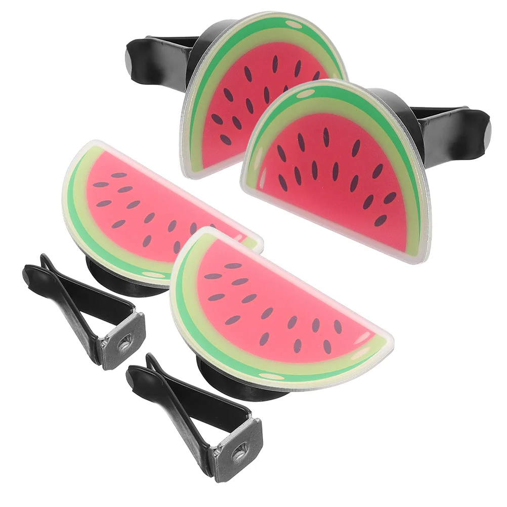

4Pcs Car Air Freshener Watermelon Clips Cute Vent Outlet Fragrance Diffuser Auto Interior Accessories Car Aroma Clips