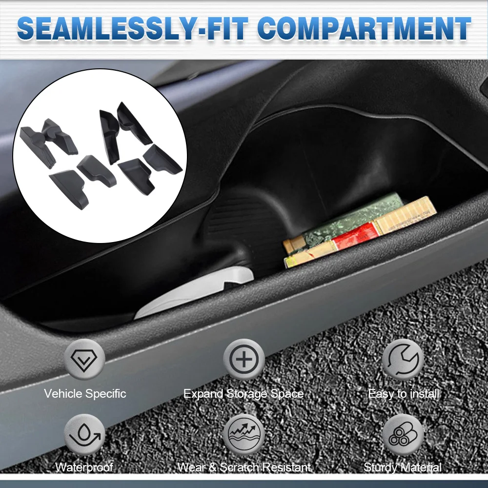 

4 X Plastic Front Rear Door Storage Box Organizer Tray for BMW 5 Series i5 G60 2024-2025