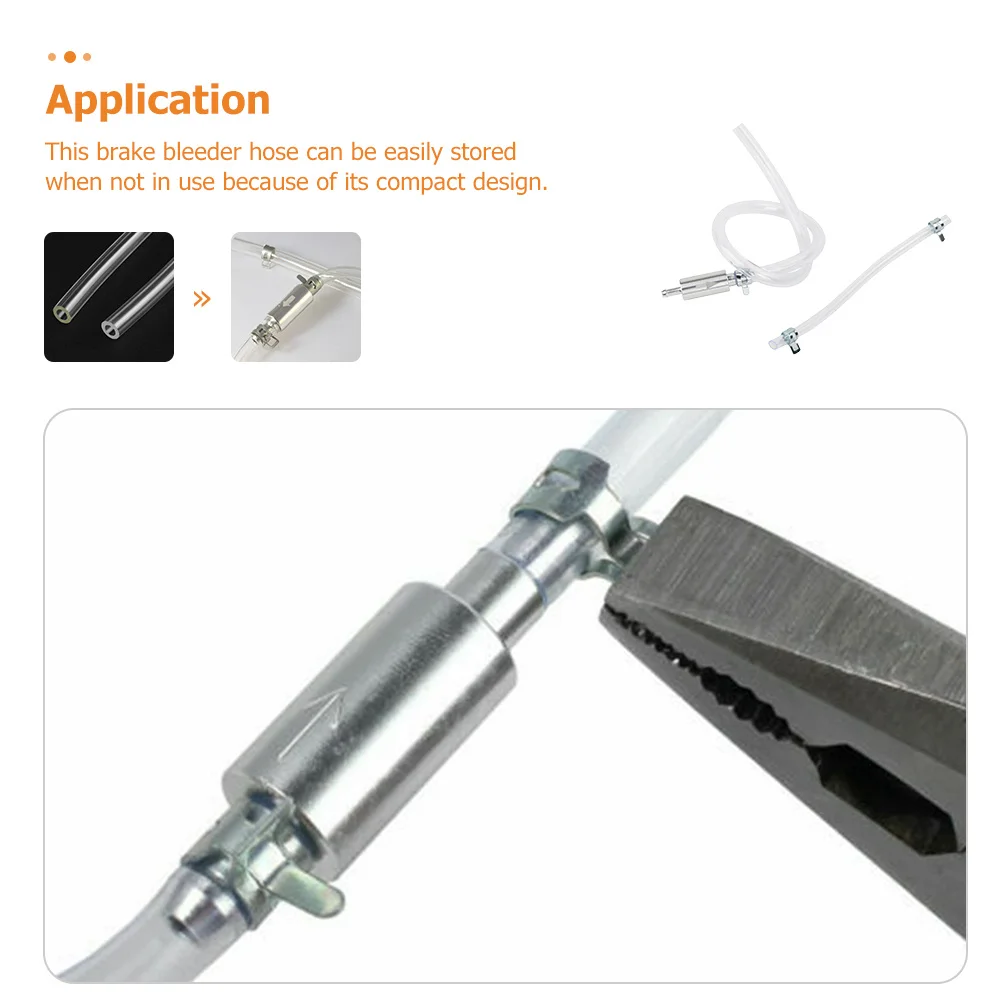

Brake Bleeder Hose Refueling Pipe Stainless Steel Hydraulic Compact Design Easy Operation Motorcycle Tool Durable Quality