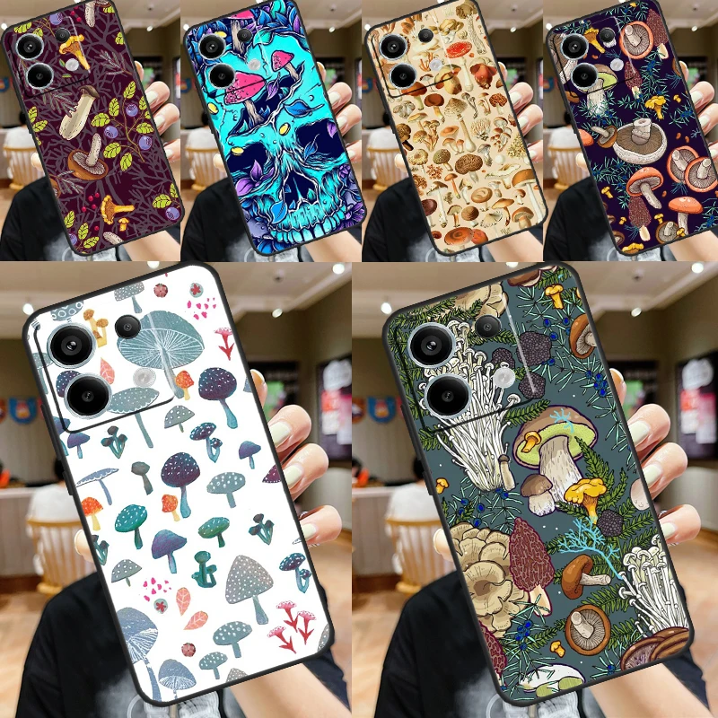 Wild Forest Mushroom Case For Xiaomi Redmi Note 11 9 10 12 13 Pro Plus 9S 10S 11S 12S Remdi 13 12 C 9C 10C Cover