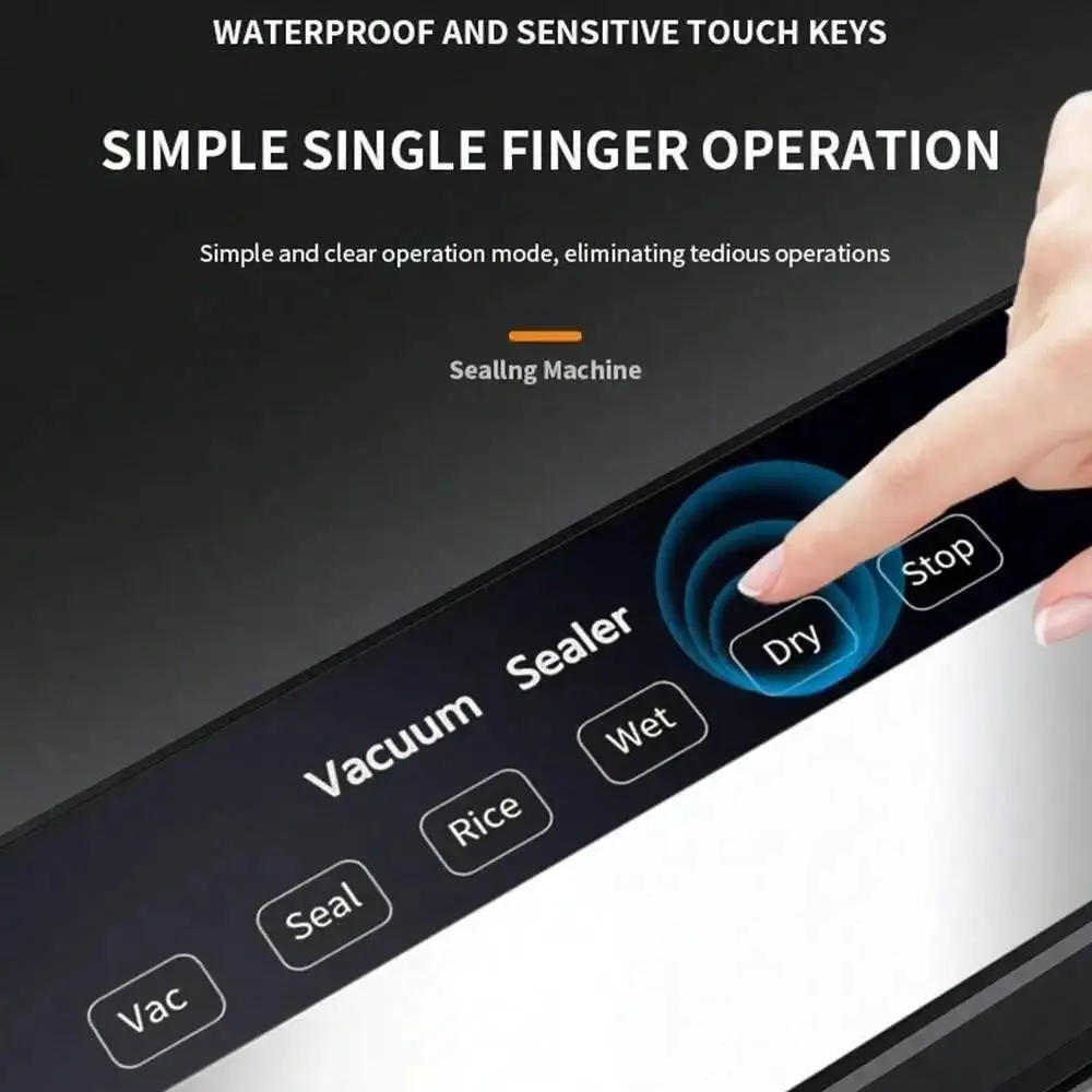 

Touch Button Electric Vacuum Sealer Automatic Hand Control Kitchen Food Sealing Vacuum Packaging Machine Multiple Modes