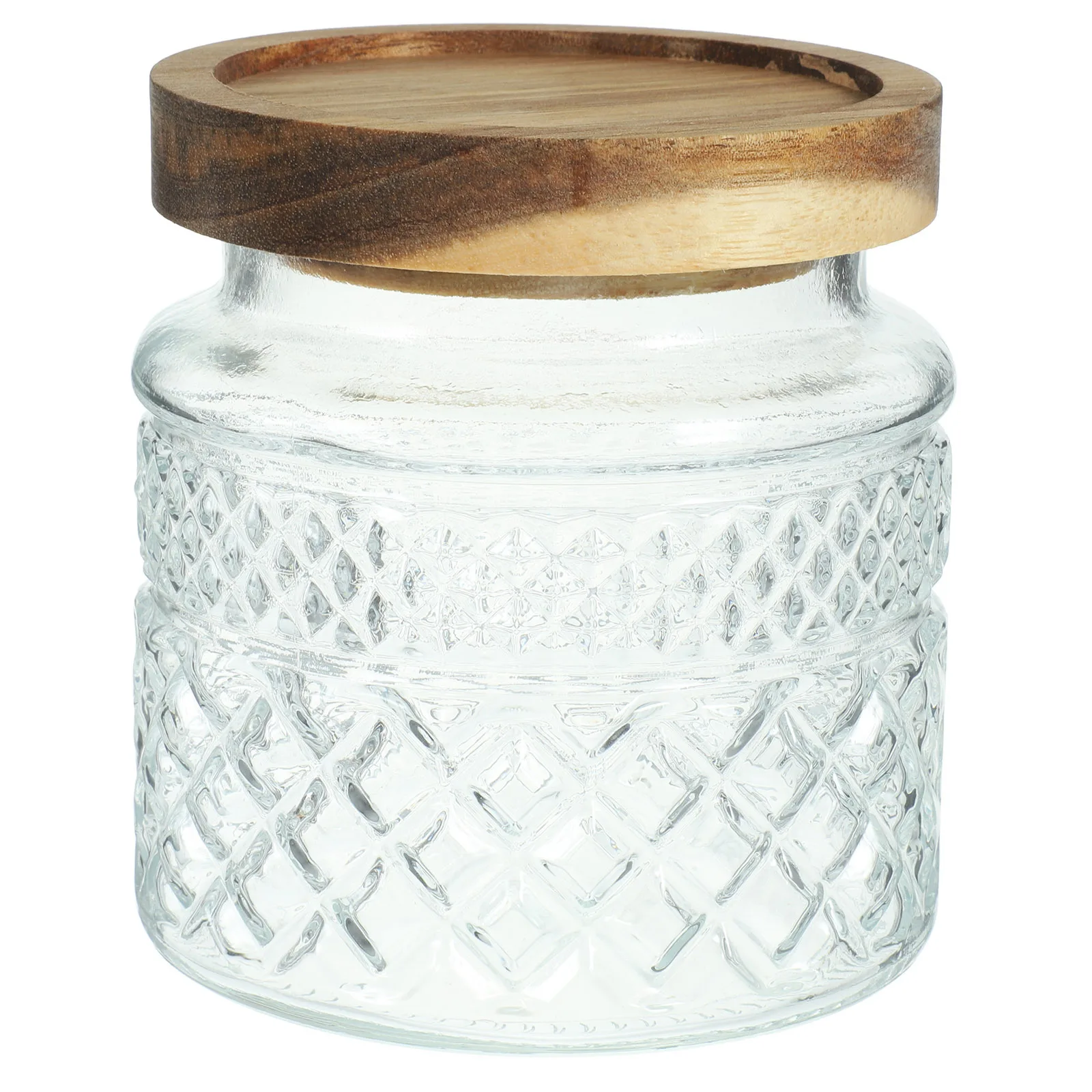 

Sealed Storage Canister Glass Airtight Food Container For Tea Coffee Biscuits Sugar Rice Flour Cereal Powder Rubber Wood