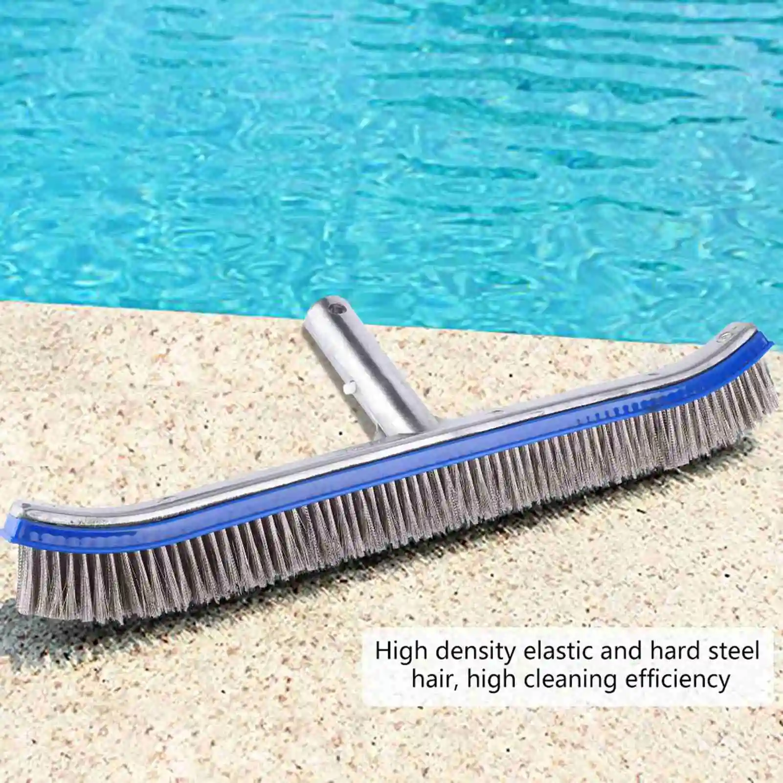 

Steel Brush Swimming Pool Steel Brush 18inch Swimming Pool Steel Brush Bottom Walls Cleaning Supplies for Pond Spa Hot Spring