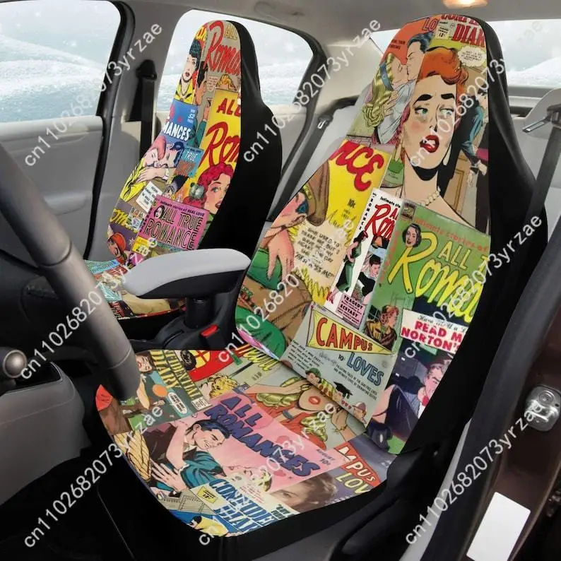 

Comic Art Car Seat Covers Universal Environmentally Friendly Interior Decorations Comfortable Breathable Car Seat Covers
