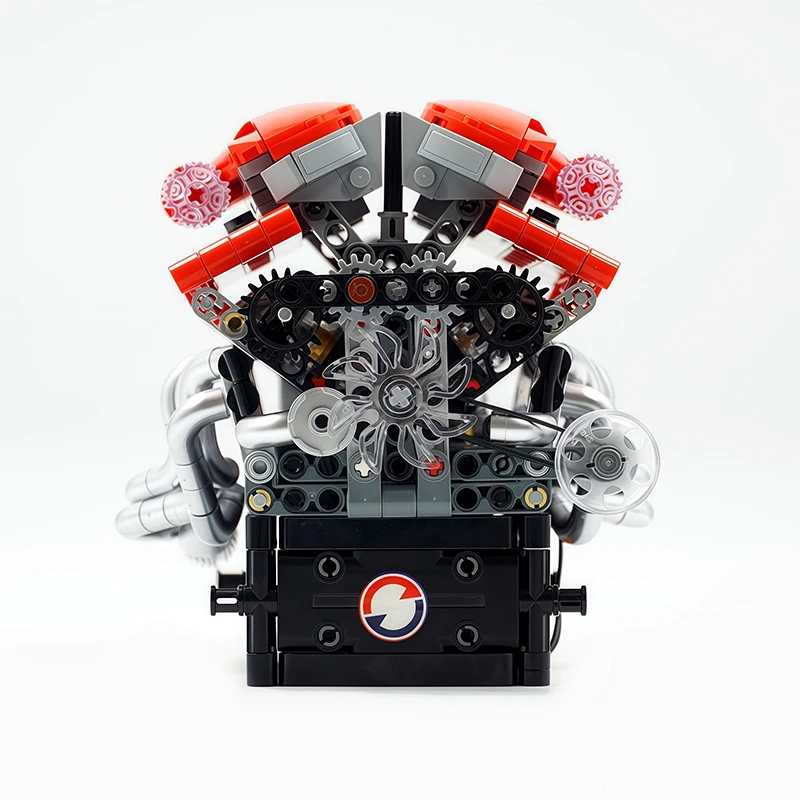 

Metallic Mould King 10226 Technical Engine DIY Toys Motorized V12 Engine Building Blocks Assembly V12 Engine Kid Christmas Gifts