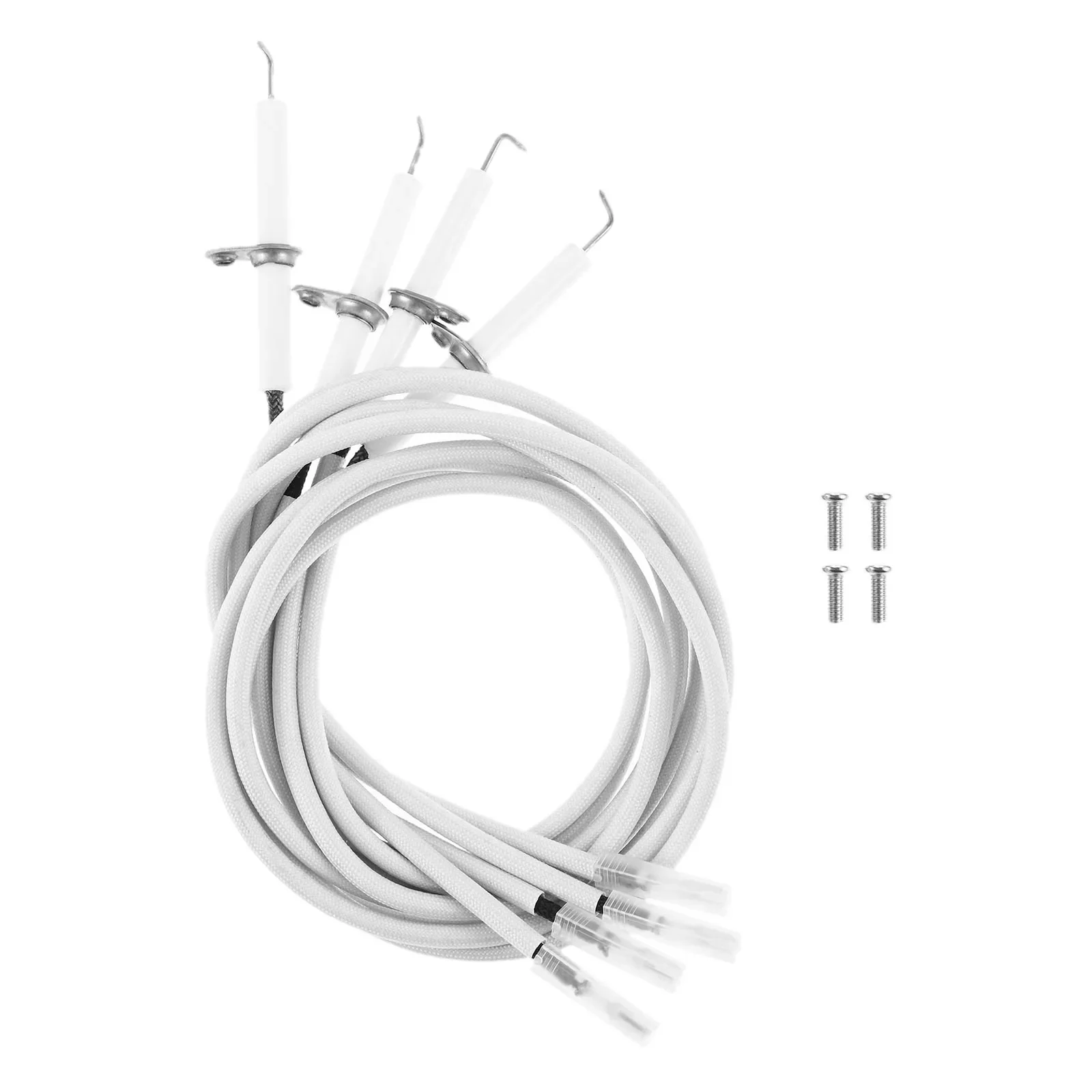 4Pcs Grill Igniter Wire Replacement Kit with Ceramic Electrode Fixing Brackets Parts for Gas Grill Models by Aussie Grillware