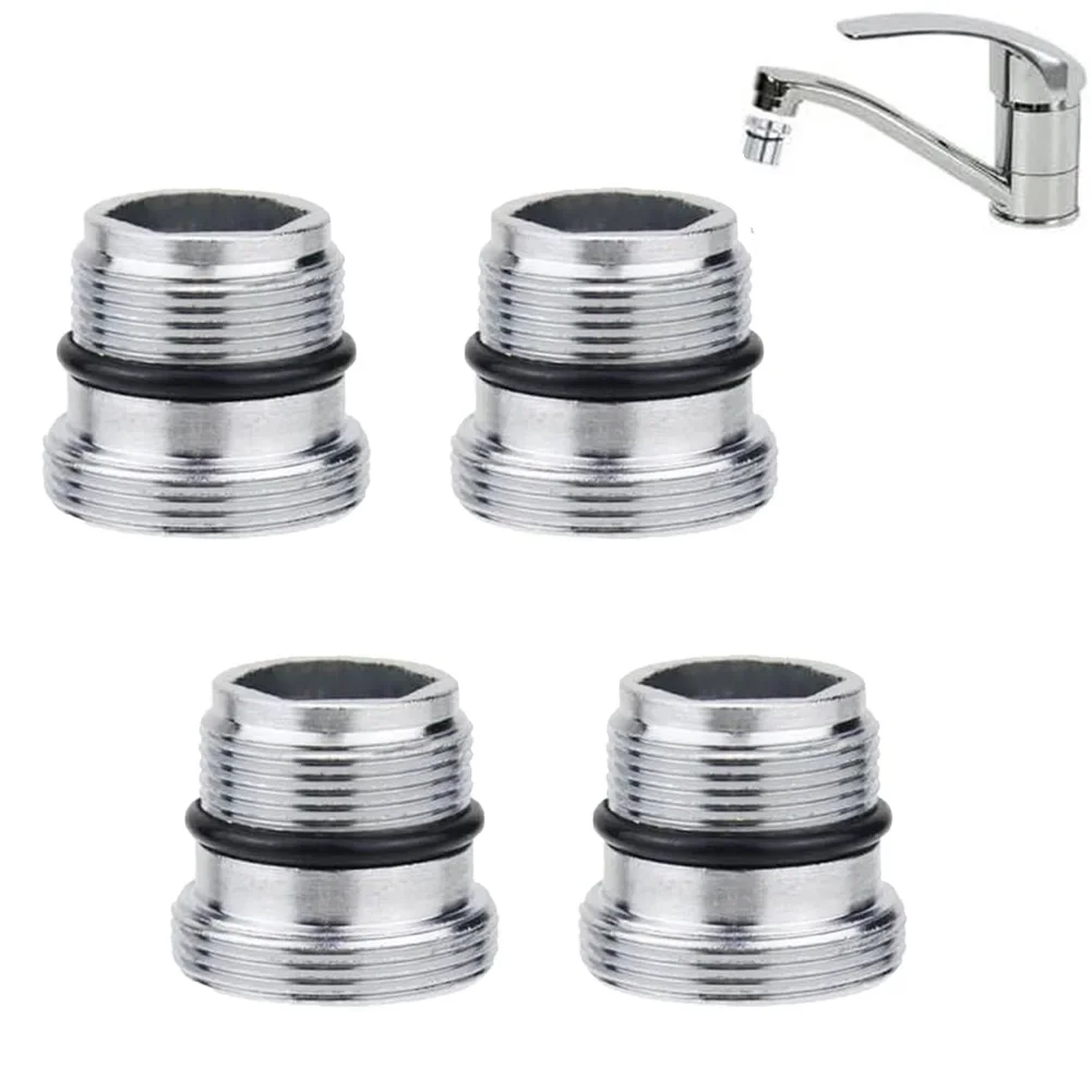 

4PCS/set Tap Adapters Aerator Connector With Rubber Seal 18.5-To M22 Male Thread Embedded Aerator Faucet Adapter Outlet
