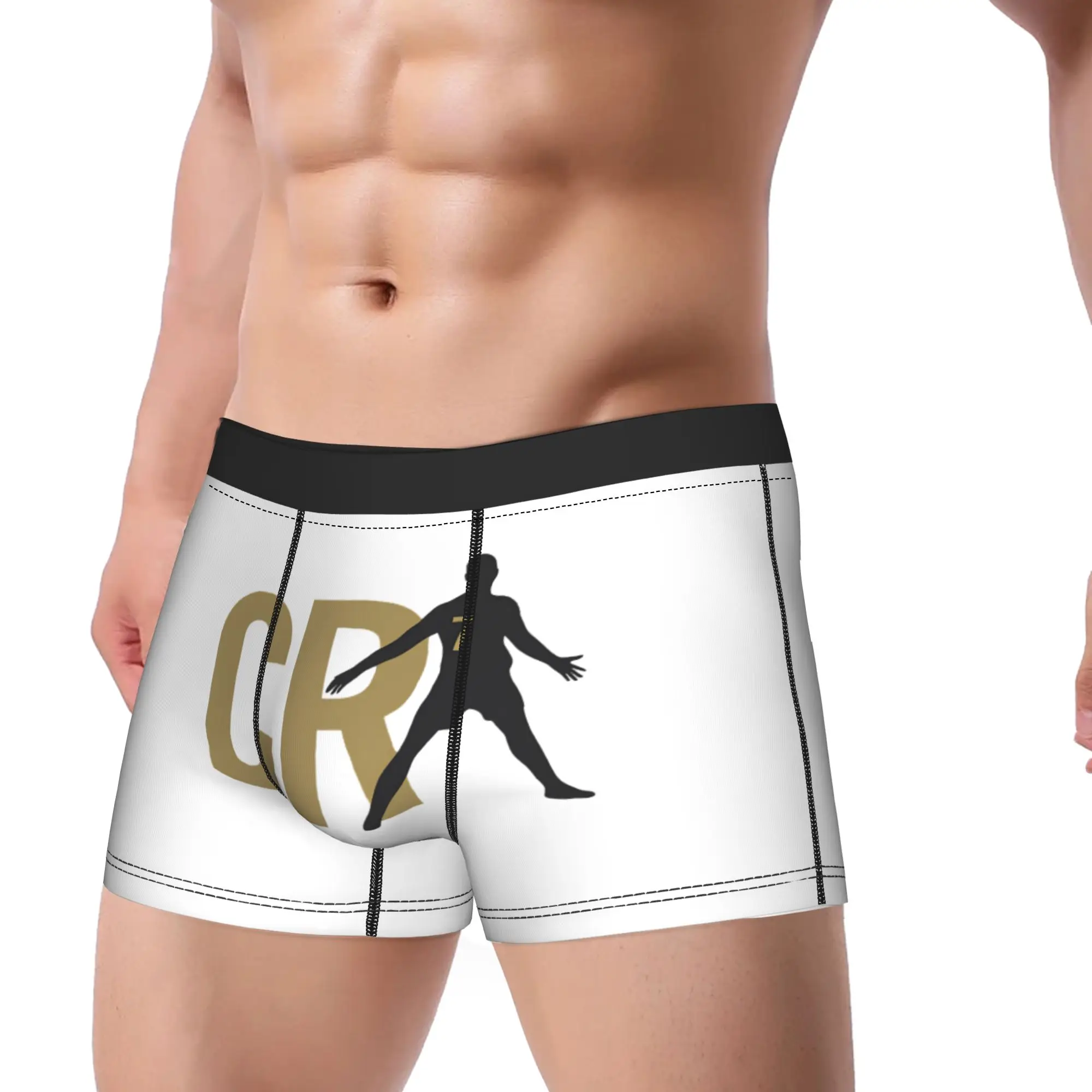 Soccer Gift Football CR7 Ronaldos  Underwear  Men's Underpants Pattern Breathable Trunk Hot Sale Boxer Brief Large Size