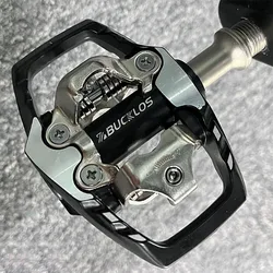 BUCKLOS for SPD Clipless Pedal MTB Mountain Bike Clip in Dual Sided Pedals Self-locking Lock Bicycle Pedal for M8020 M9100