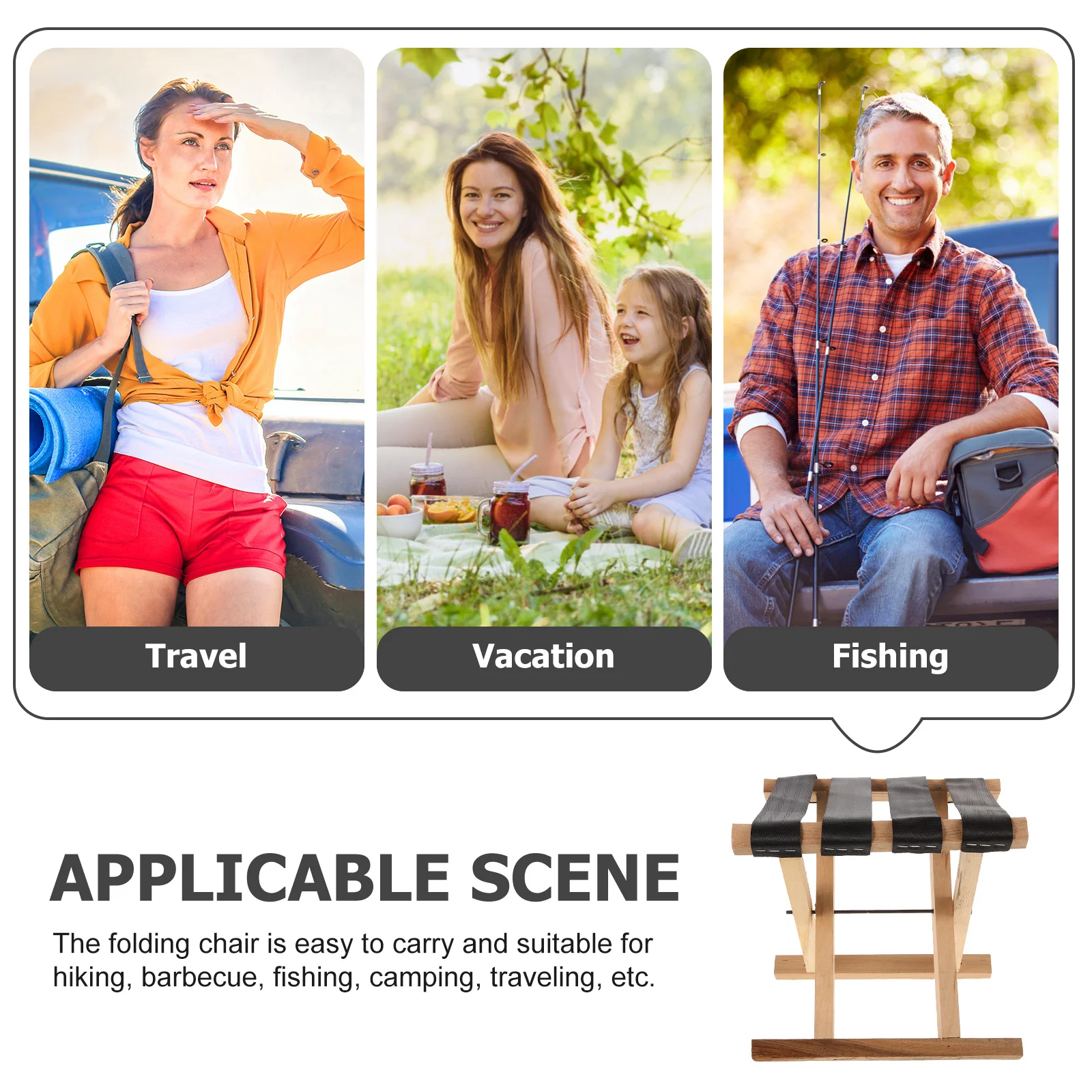 

Small Portable Folding Stool Lightweight Camping Chair Outdoor Folding Fishing Stool Camping Supplies