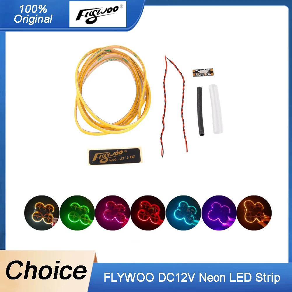 

FLYWOO DC12V неоновая светодиодная лента 4 мм x 1 м для CineRace20 \ DJI AVatar/fpv дрон DIY детали