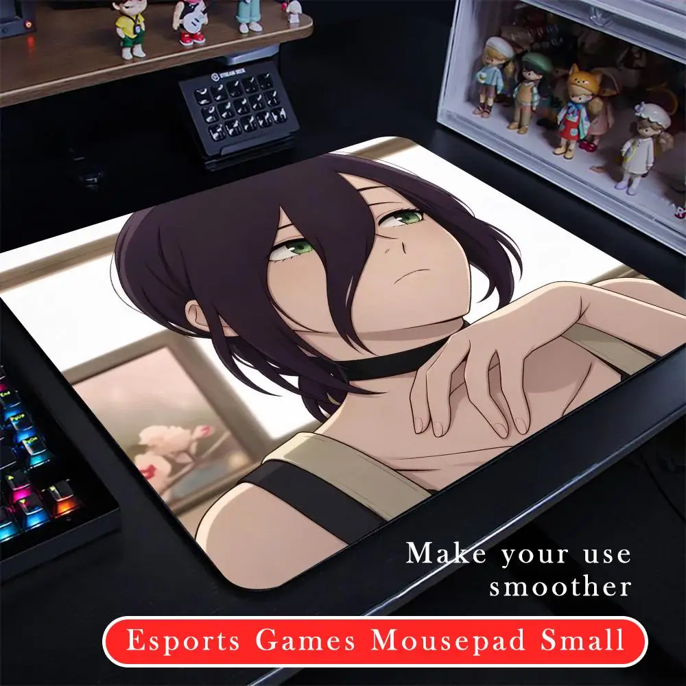 Reze C-Chainsaw Man Mouse Pads Cartoon rubber Small mouse pad desktop computer office keyboard e-sports ROGs game