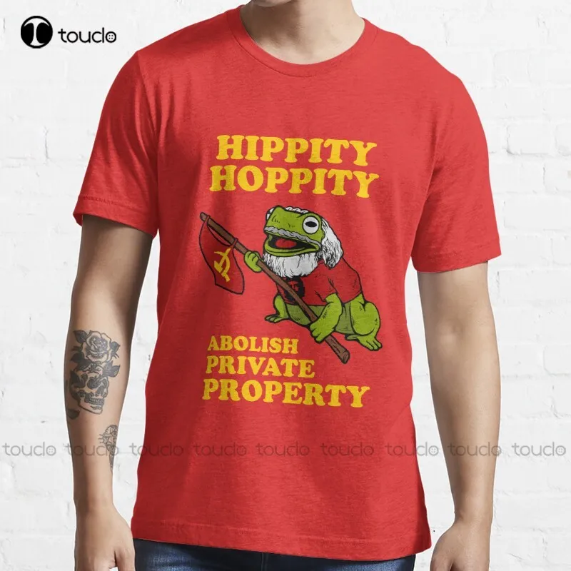 New Hippity Hoppity Abolish Private Property T-Shirt Mens Fishing Shirts S-5Xl Cotton Tee Shirt mens short sleeve shirts Unisex