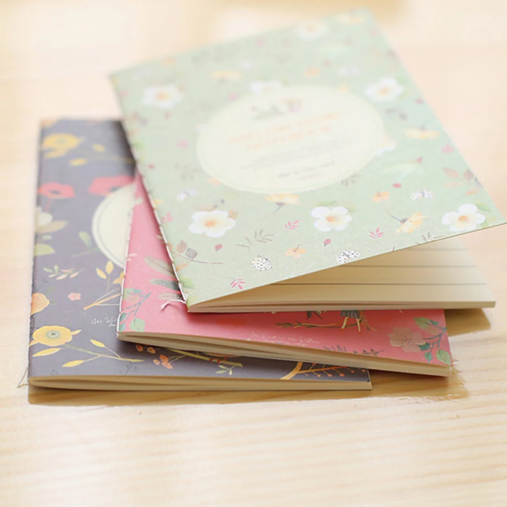 24 Pcs Mini Notebook Stationery Business Flower Pattern Pocket Writing Diary Graffiti Gift Fashion Design