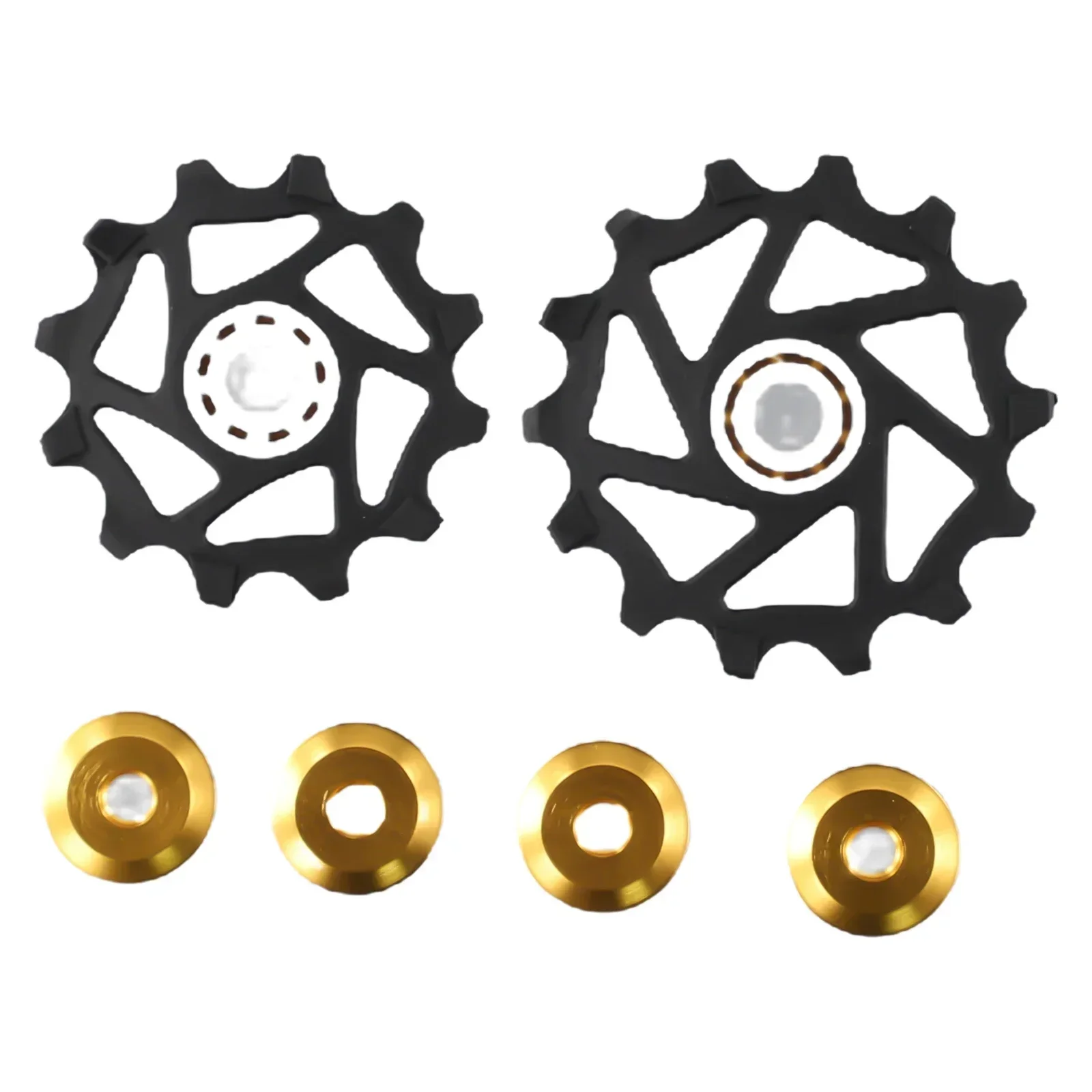2pcs 12T+14T Ceramic Bearing Rear Derailleur Pulley Jockeywheel For SRAM AXS Rear Derailleur Guide Wheel Resin Accessories