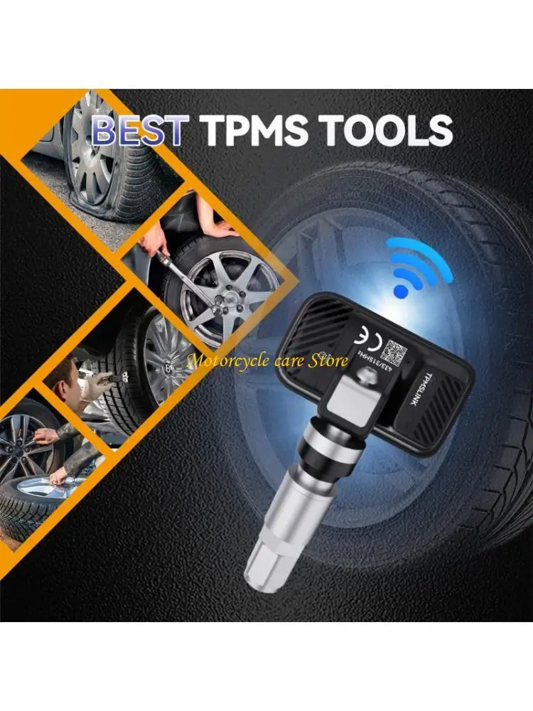 U75F Automotive Wheel Monitor Replacement Part for Repair Shop Stock, ABS Metal Housing, Black Silver Finish Hardware