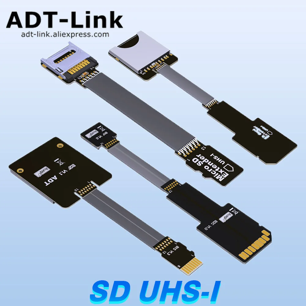 

High Speed SDHC SDXC UHS-I Micro SD TF SD Card Male To Female Extension Cable FPC Card Reader Cable 5cm 10cm 20cm 30cm 50cm 1m