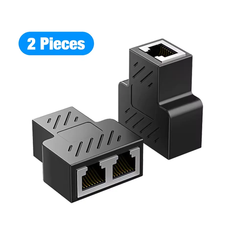 RJ45 Splitter 1 tot 2 Ethernet Adapter Internet Netwerkkabel Extender RJ45 Connector Koppeling voor PC TV Box Router Hoge kwaliteit