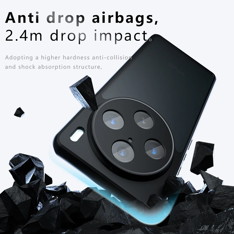 For Vivo X200 Pro Mini TPU Border Case Cover 3D Intergrated Button Case Vivo X200 Anti Drop Airbags Covers Coques Vivo X100 Pro