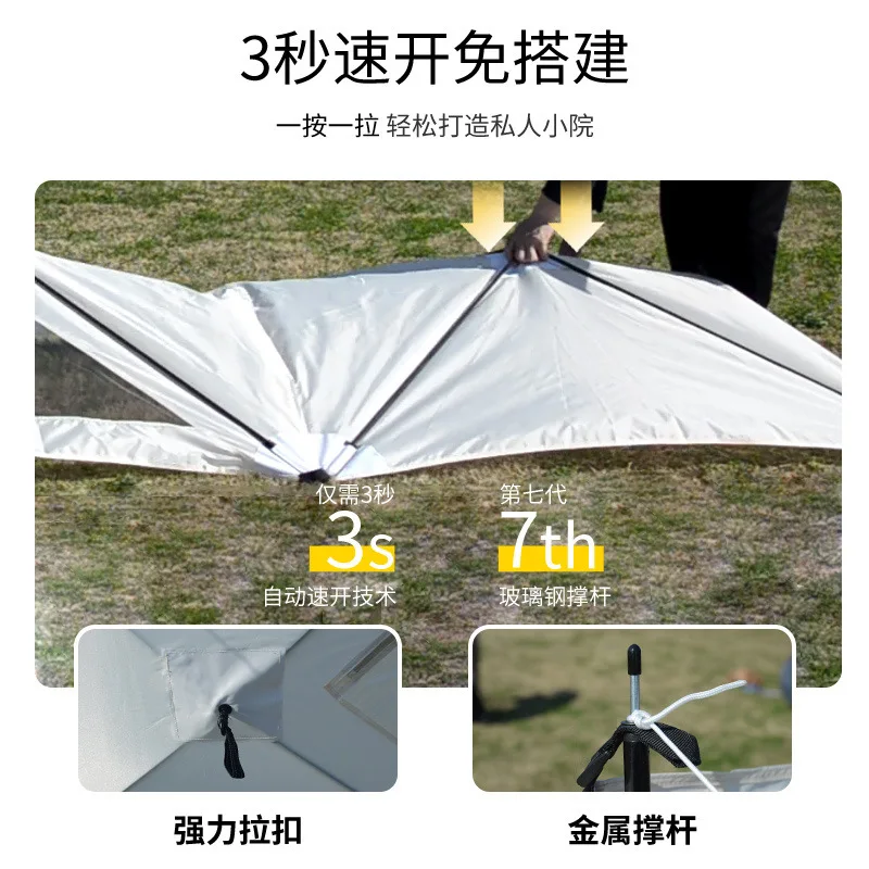 Imagen 6: Tela para parabrisas de exterior, apertura rápida automática, pantalla para ventanas, parabrisas para camping, pared de protección contra fuegos, barbacoa.