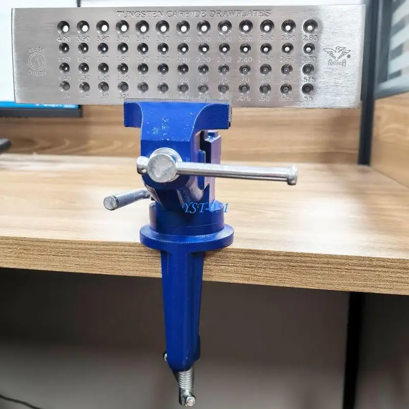 E15A 52 Hole Wire Draw Plate 0.04-0.45/0.04-0.8/0.04-1.6mm Round for Jewelry Making Tool Jeweler Draw Plate Tool