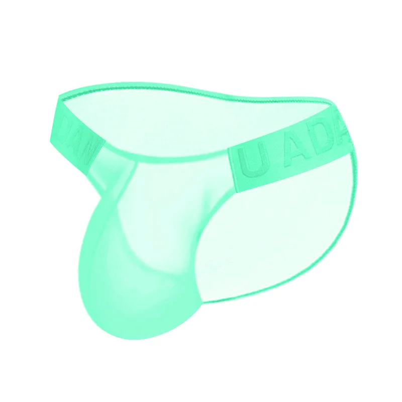 

ADANNU 2 шт. мужские сексуальные прозрачные трусики с низкой посадкой, летние ультратонкие дышащие трусики из ледяного шелка для геев