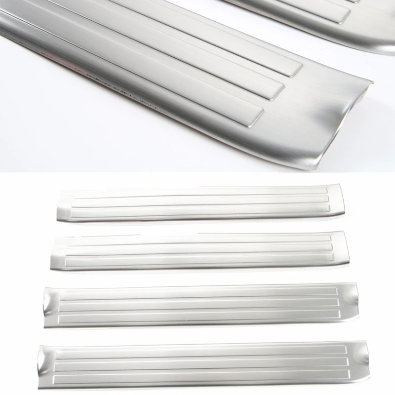 Sansour auto door sill protector strip for Toyota Tundra accessories 2007-2021 door sills scuff plate guards thresholds