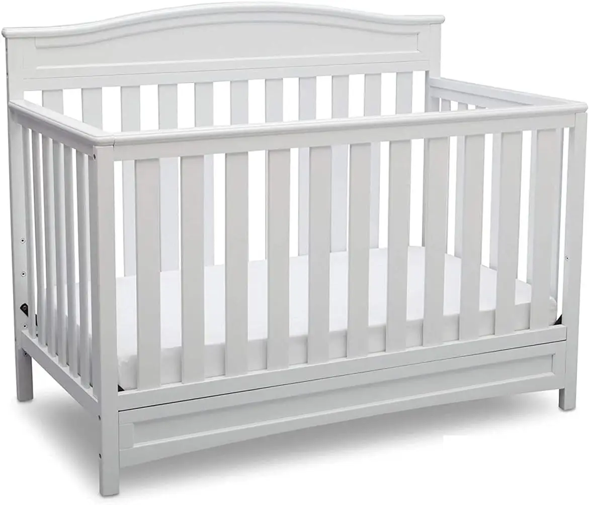 

Emery 4-in-1 Convertible Baby Crib, White 55.5"L X 30.25"W X 43.5"H