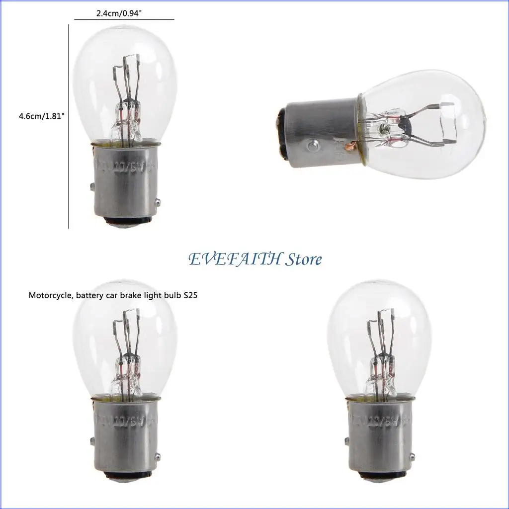

124B 1157 Reverse Light White Brightness DC12V 10W Bulb for Backup Tail Brake Turn Lights