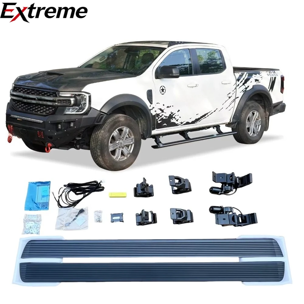 Hot Sale Weijia Manufacturer Retractable Electric Side Steps Fit Ford Ranger 2016-2025 With/Without LED OEM ODM