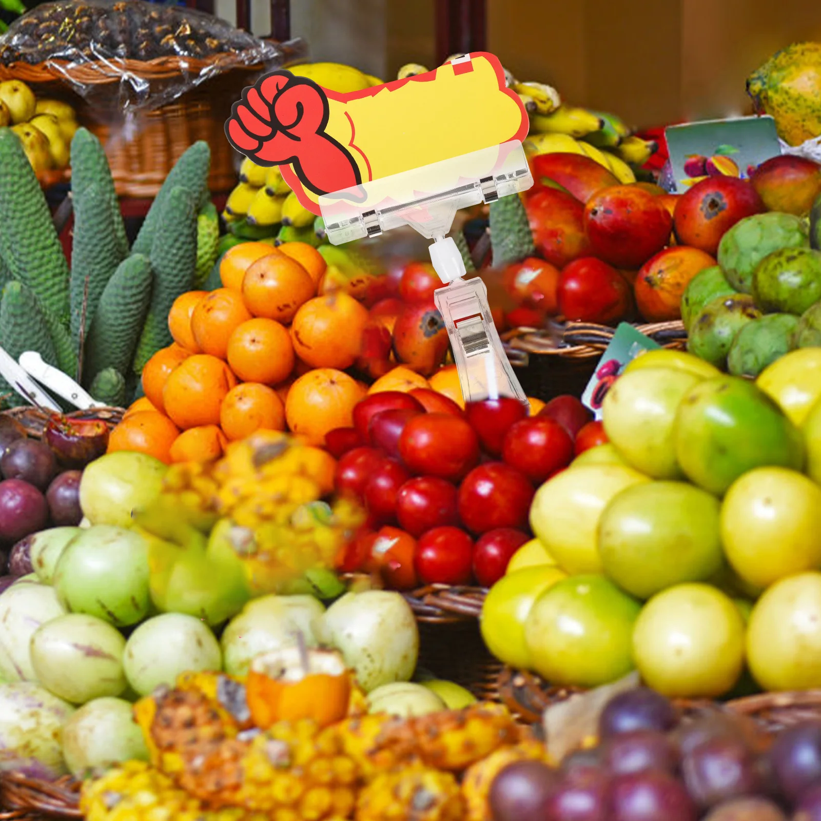 

10Pcs Label Clips Double Sided Price Tag Holder Rotatable Display Clip for Merchandise Sign Banner Card Stand Memo Office