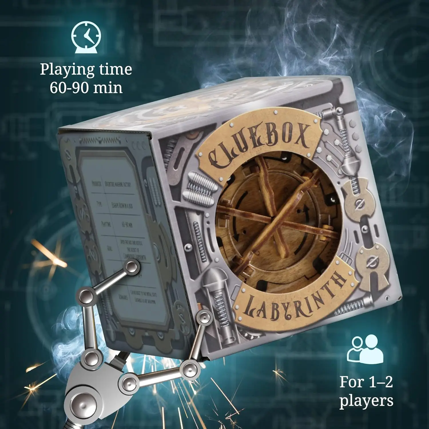 Cluebox - Cambridge Labyrinth - Jogo Escape Room - Caixa de quebra-cabeça - Quebra-cabeça de madeira 3D - Caixa de presente - Quebra-cabeça labirinto - Quebra-cabeças 3D para adultos
