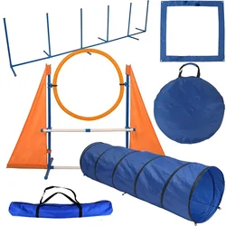 Dog Agility Training equipment set Dog training obstacle pole Dog Agility Course with Braided Pole Pause Box Tunnel