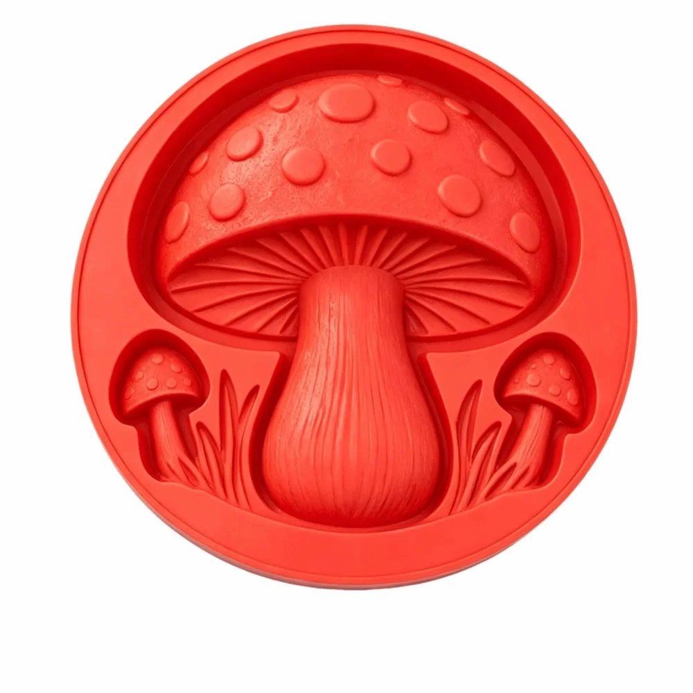 Silicone Mushroom Stepping Stone Mold Reusable Flexible Round Paver Mold Easy Release DIY Garden Mold Garden Pathway Mold