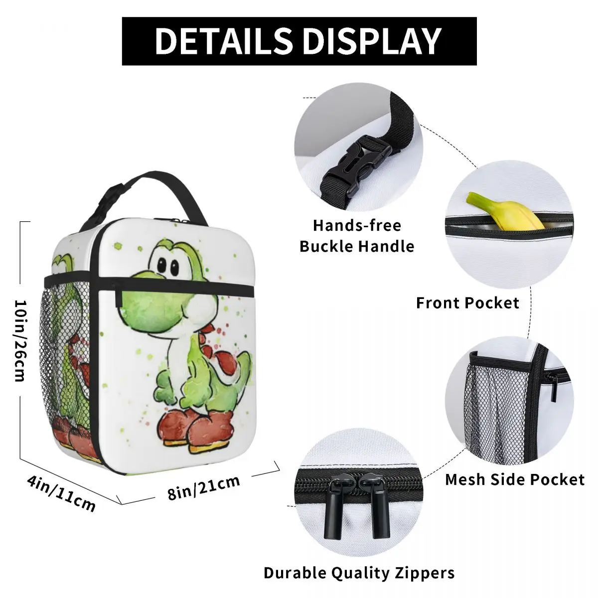 Yoshi acquerello Olga Shvartsur Lunch Tote Thermo Bag borse isolate Lunch Box per bambini