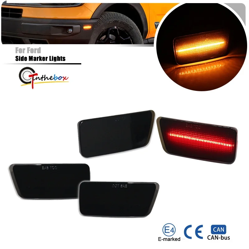 

Передний/задний бампер, светодиодные боковые габаритные указатели поворота, парковочные огни, фары дальнего света для Ford Bronco Sport 2021 2022 2023 2024