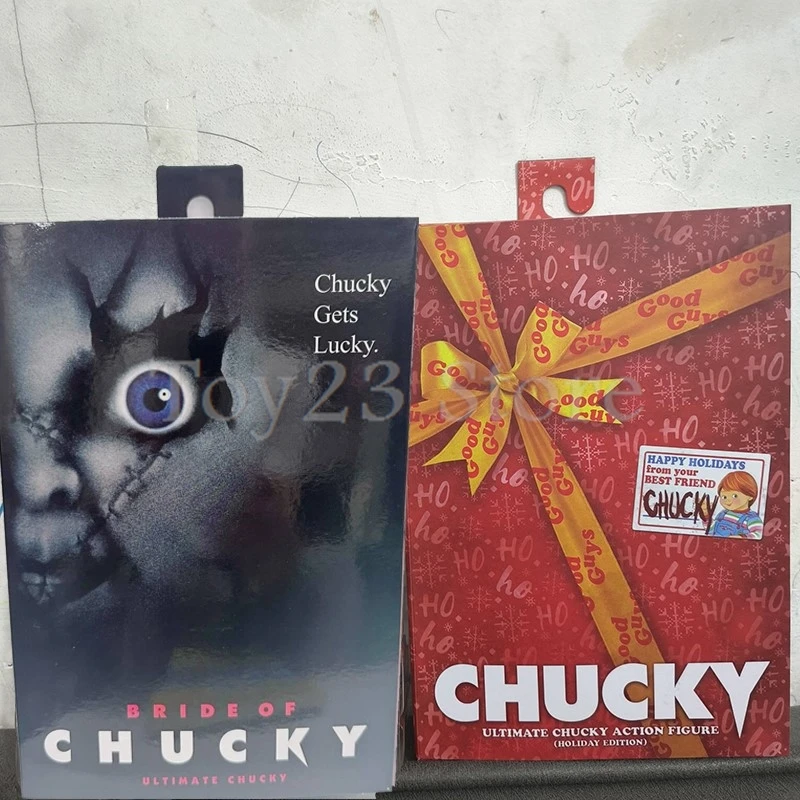 

NECA Christmas Chucky Figures Bride Of Chucky Ultimate Chucky Gets Lucky Action Figure Model Toys Joint Movable Bookshelf Decor