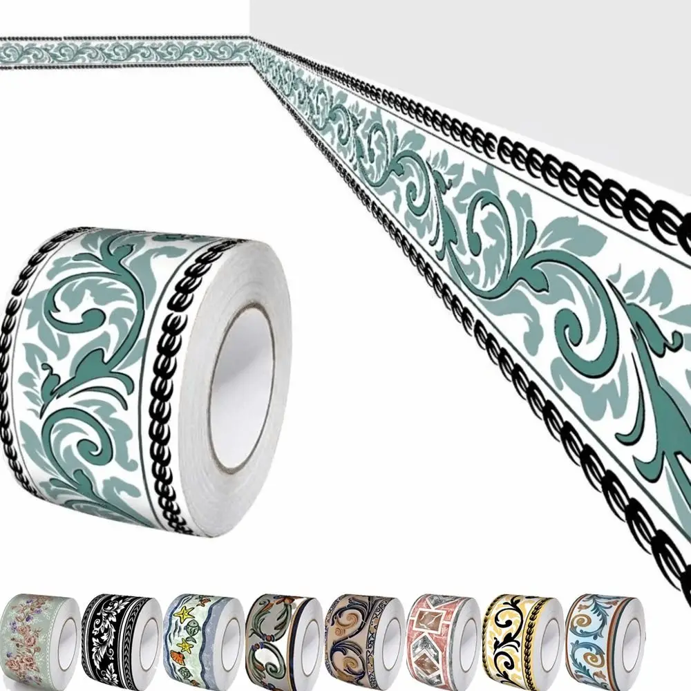 Fashion 5 Meter Wall Base Self Adhesive Thickened Wall Sticker Anti-collision Soft Decoration Strips Living Room