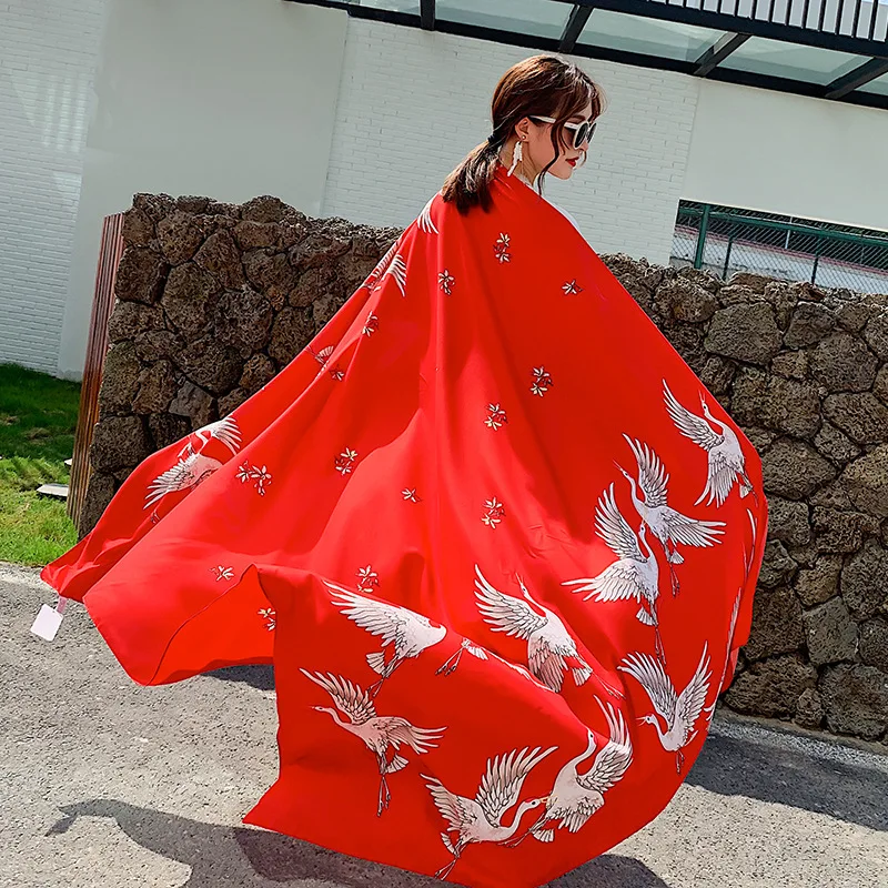 140x180cm Celebrity With The Same Cover-Ups Women Large Beach Dress Bikini Bathing Swimwear Sunburn Protection Sarong Wrap Scarf