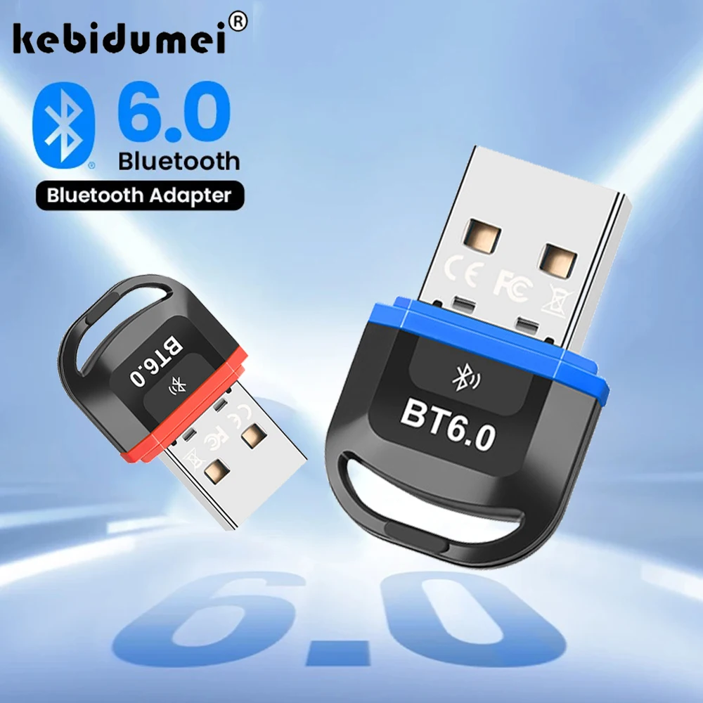 

Bluetooth 6.0 Adapter USB Bluetooth 5.4 for PC Dongle Wireless Mouse Keyborad Music Audio Receiver USB Transmitter Driver-free