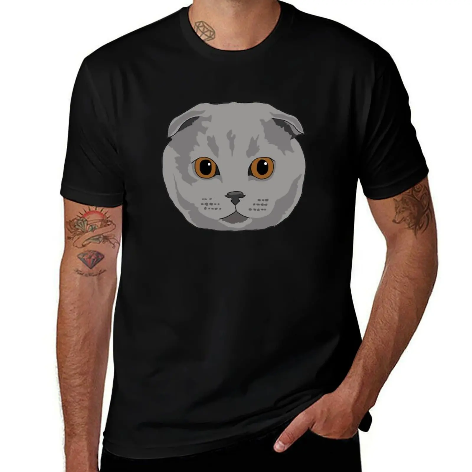 

Scottish Fold Cat T-Shirt Clothing anime tshirt customs anime t shirts shirts men