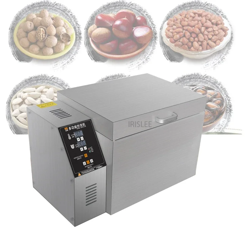 220V Electric Nuts Coffee Bean Roaster Grains Dryer Machine Almond Cocoa Beans Roasting Machine Chestnut Roasting Machine