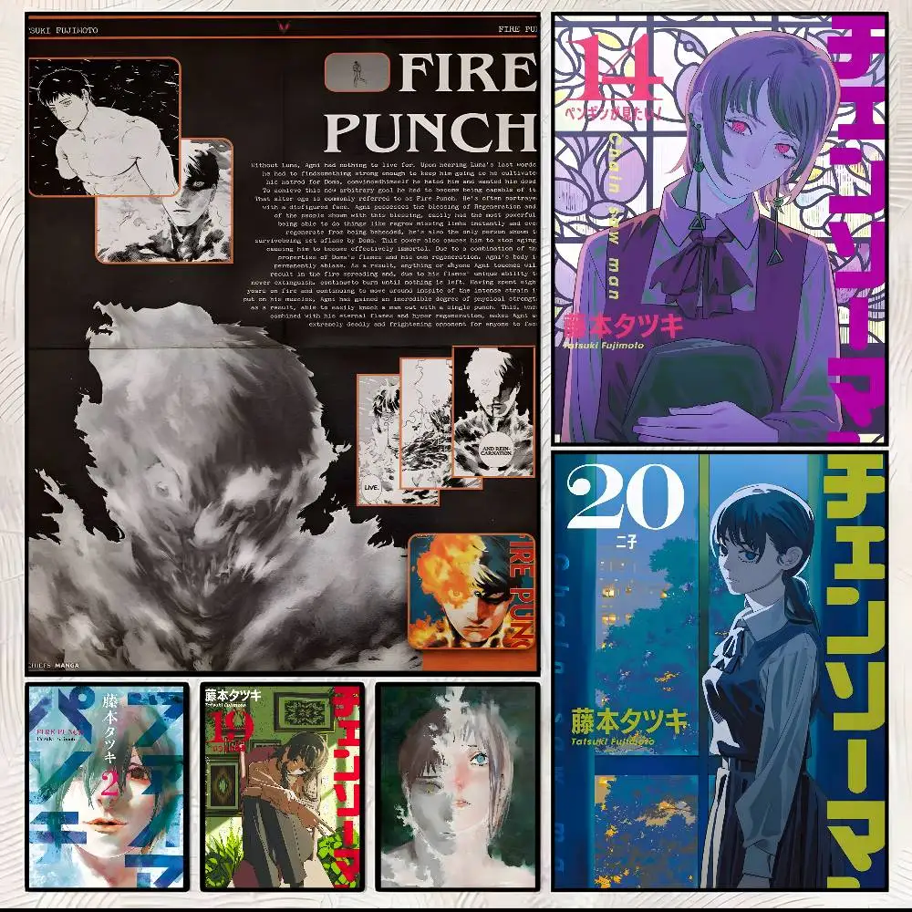 

F-Fire Punch Anime Poster Waterproof HD Art Wall Decal Self-Adhesive Print. Aesthetic Home Room Decor for Living Room Bedroom Ba